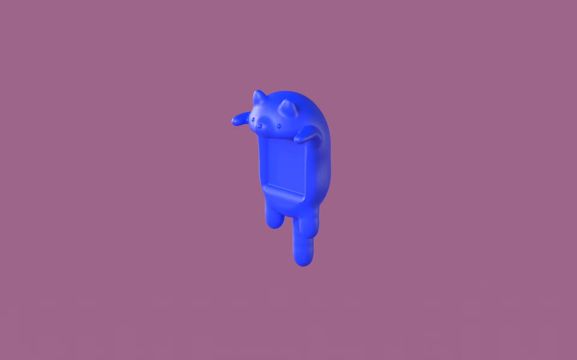3D model of a phone holder with functional design, ideal for phone grip or stand prototypes