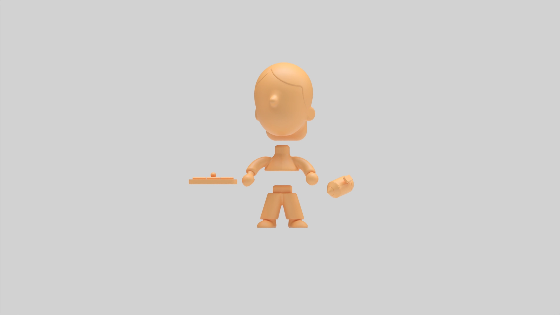 A prototype of a 3d toy figurine modeled in beginner friendly 3D design tool Womp