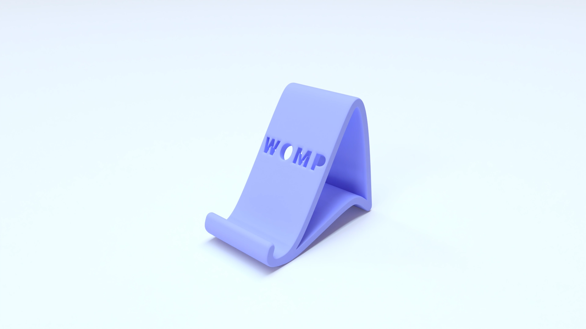 Functional phone stand created in Womp for fast, support-free 3D printing