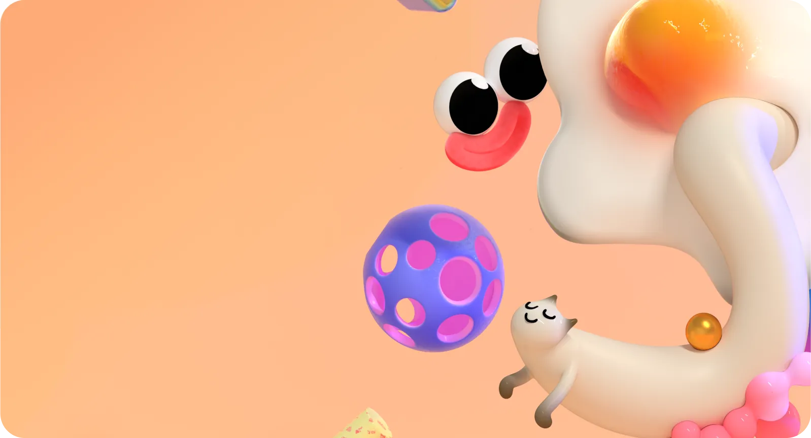A digital scene designed Womp’s browser-based 3D modeling software