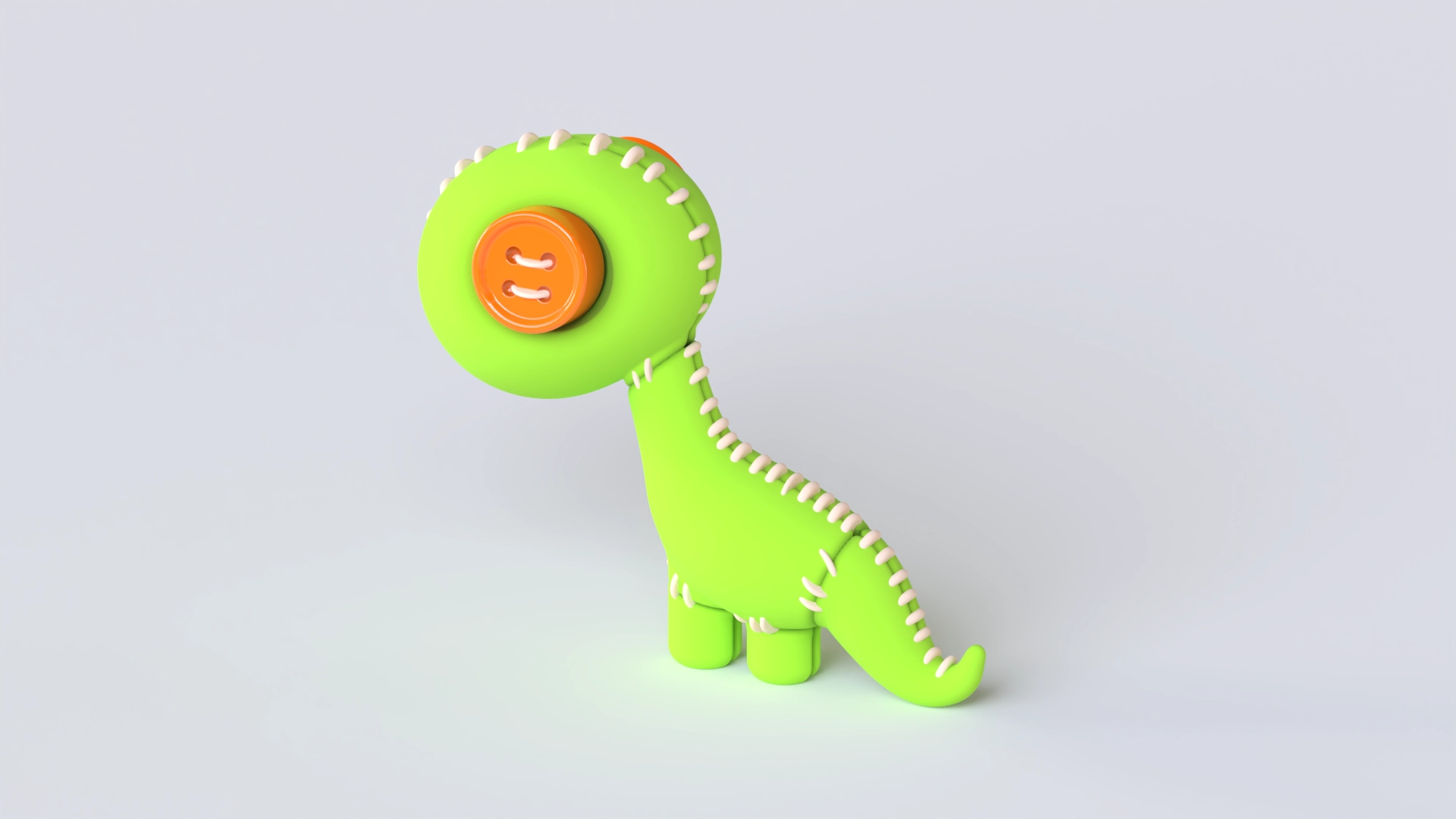 A vibrant cartoon character designed in Womp for a beginner 3D modeling project