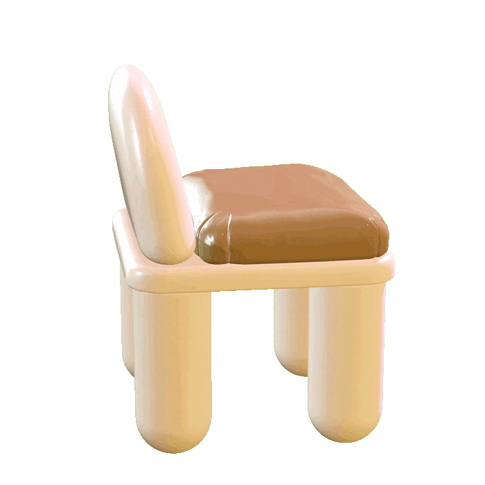 A Womp chair in beige. Classy.
