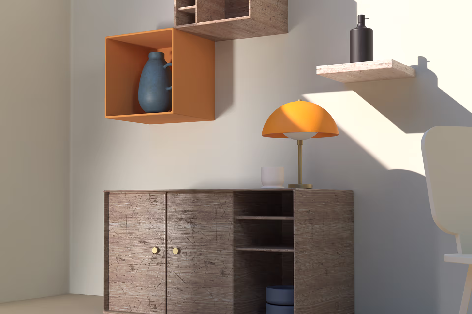 Furniture 3D models edited in Womp beginner friendly 3D model editor