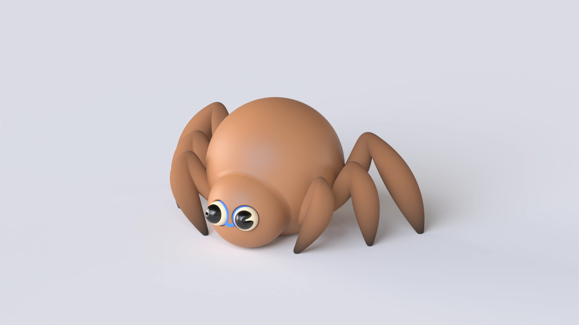 A stylized game character designed in Womp with bold shapes and colors